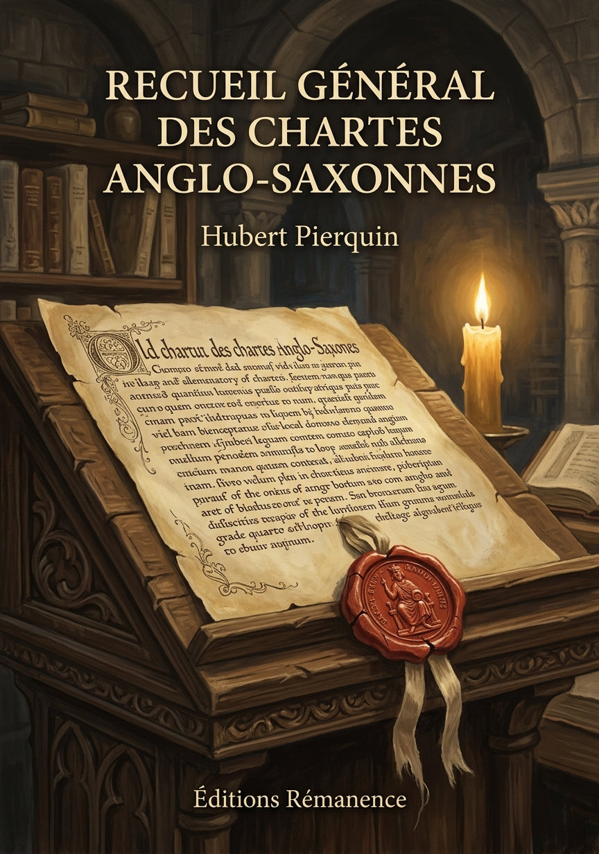 Livre Recueil général des chartes anglo-saxonnes par Hubert Pierquin - Couverture - Editions Remanence