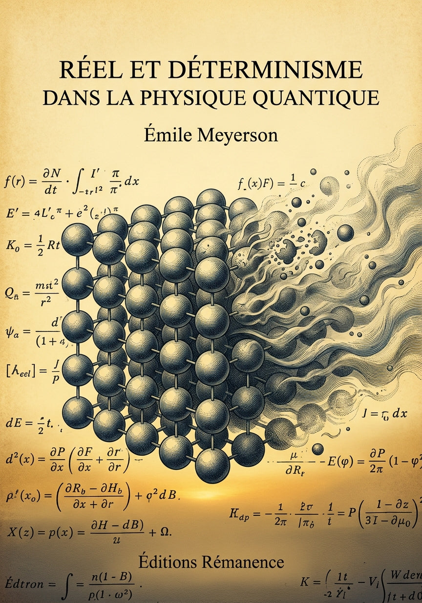 Livre Réel et déterminisme dans la physique quantique par Émile Meyerson - Couverture - Editions Remanence