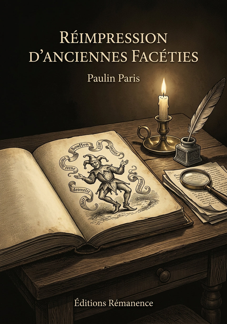 Livre Réimpression d’anciennes facéties par Paulin Paris - Couverture - Editions Remanence