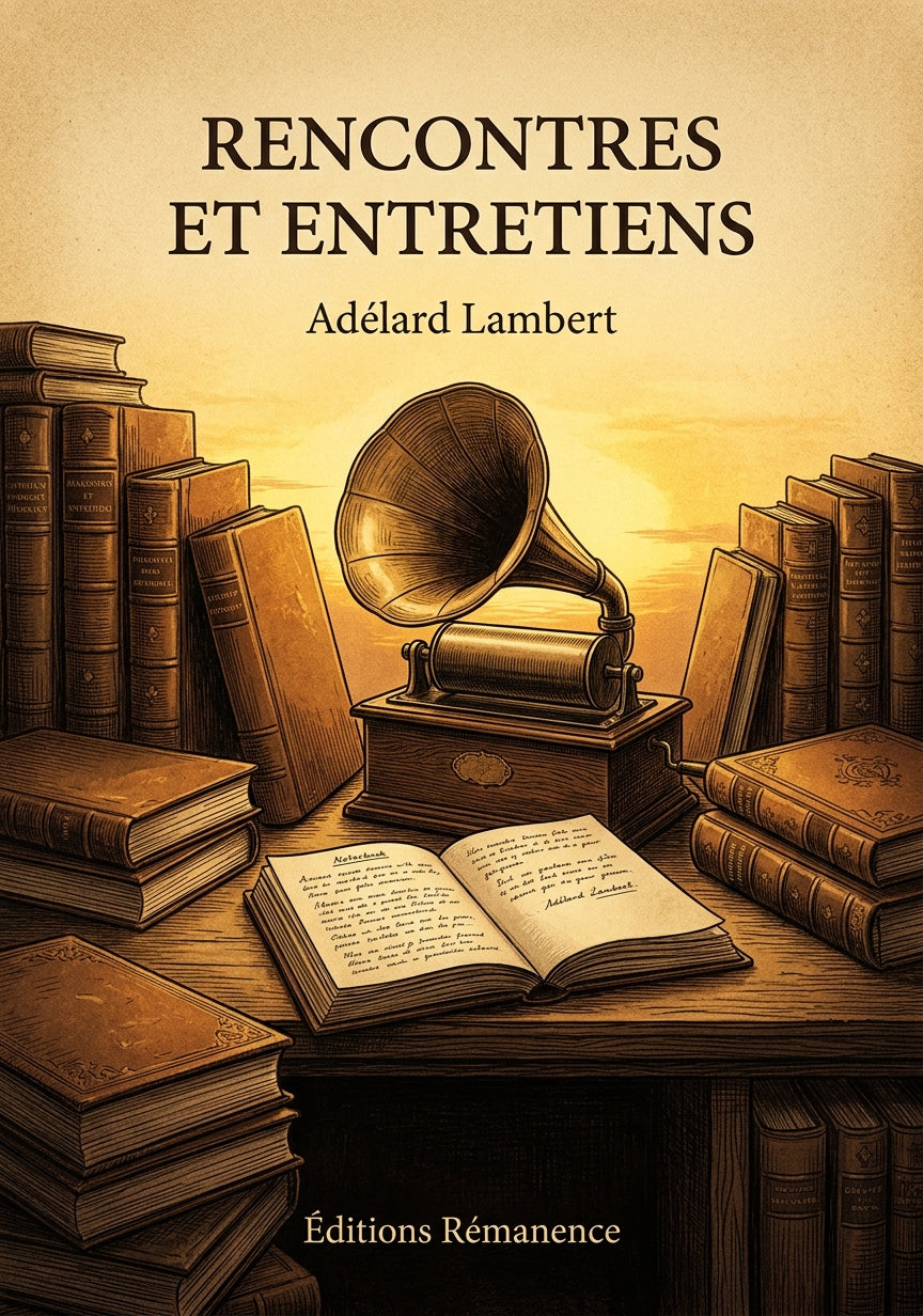 Livre Rencontres et entretiens par Adélard Lambert - Couverture - Editions Remanence