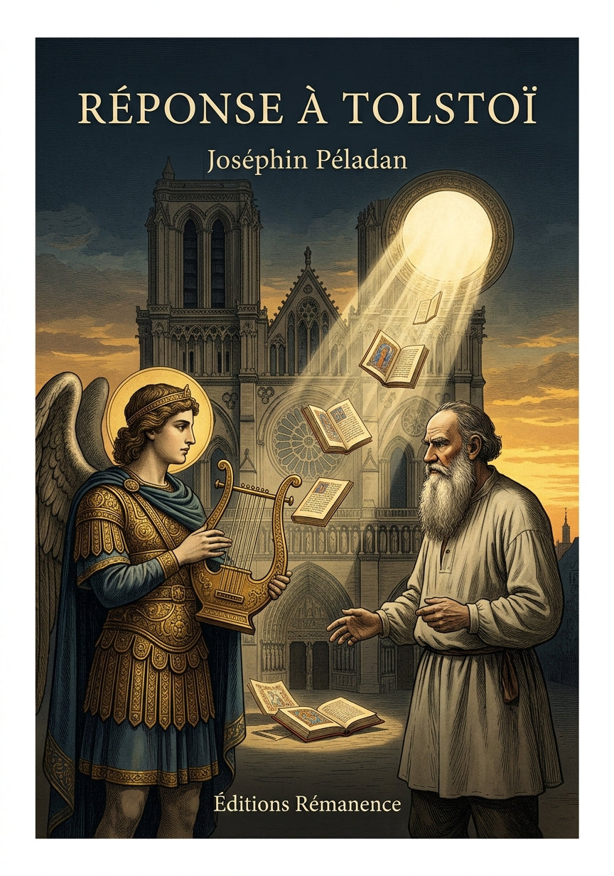 Livre Réponse à Tolstoï par Joséphin Péladan - Couverture - Editions Remanence