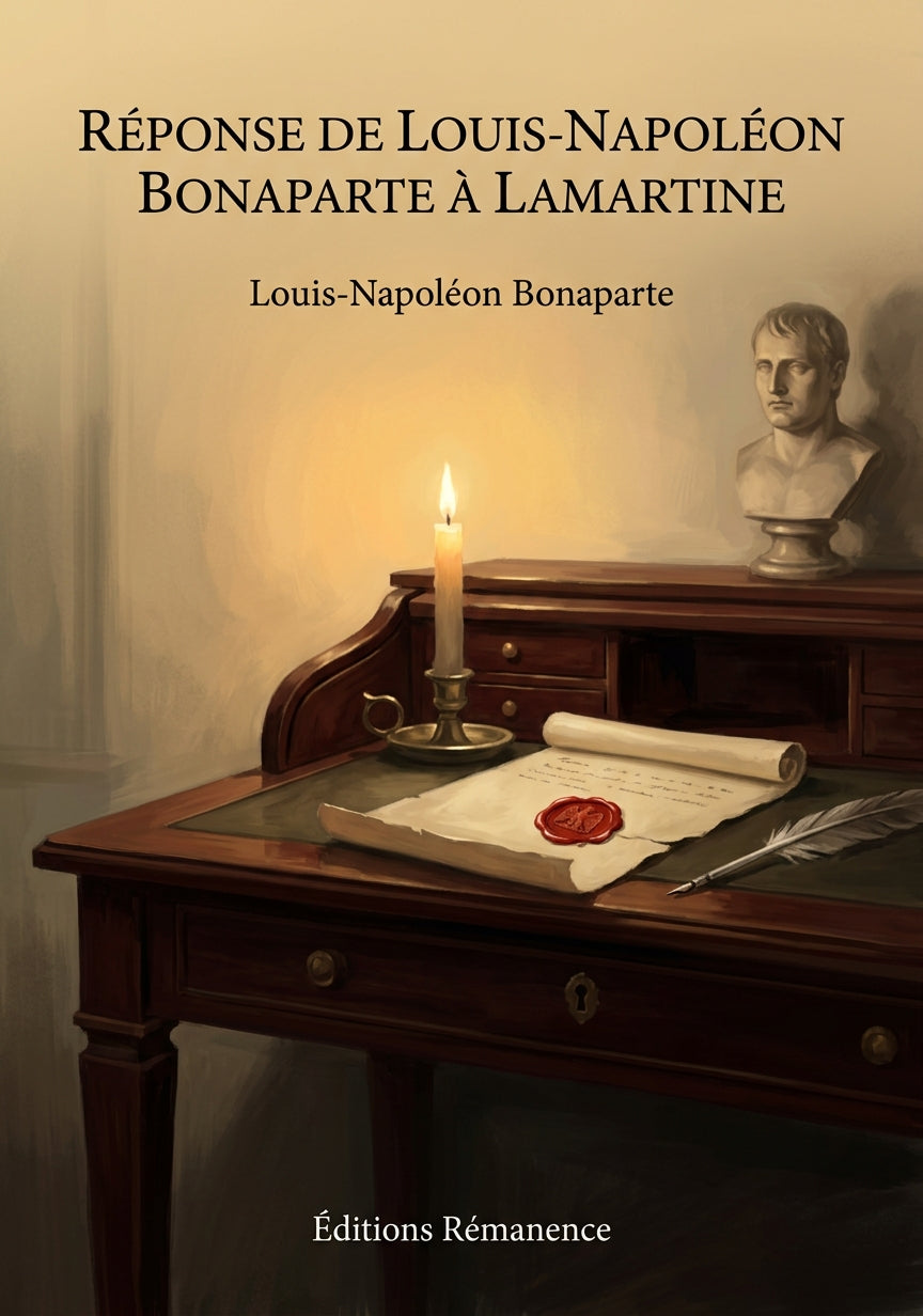 Livre Réponse de Louis-Napoléon Bonaparte à Lamartine par Louis-Napoléon Bonaparte - Couverture - Editions Remanence