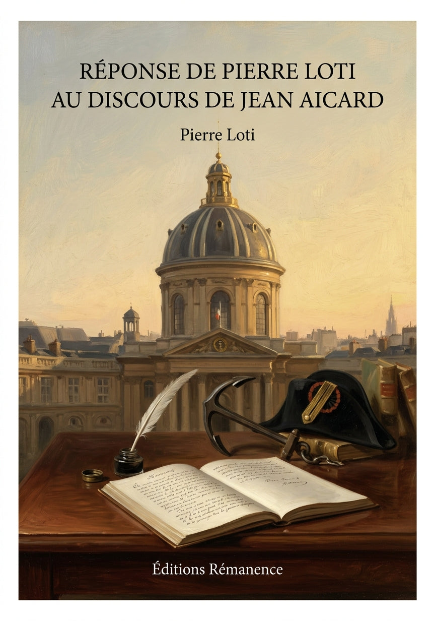 Livre Réponse de Pierre Loti au discours de Jean Aicard par Pierre Loti - Couverture - Editions Remanence