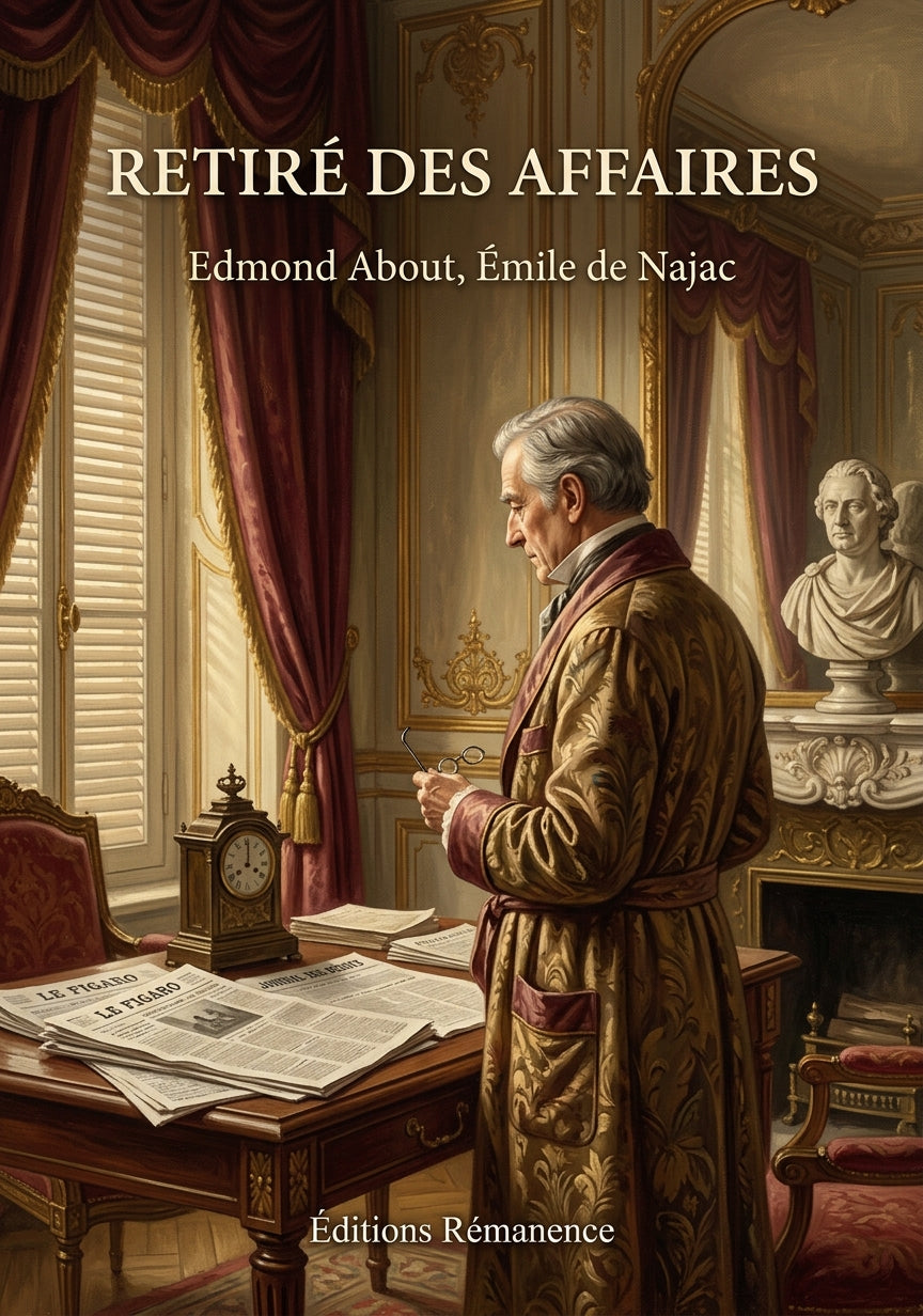 Livre Retiré des affaires par Edmond About, Émile de Najac - Couverture - Editions Remanence