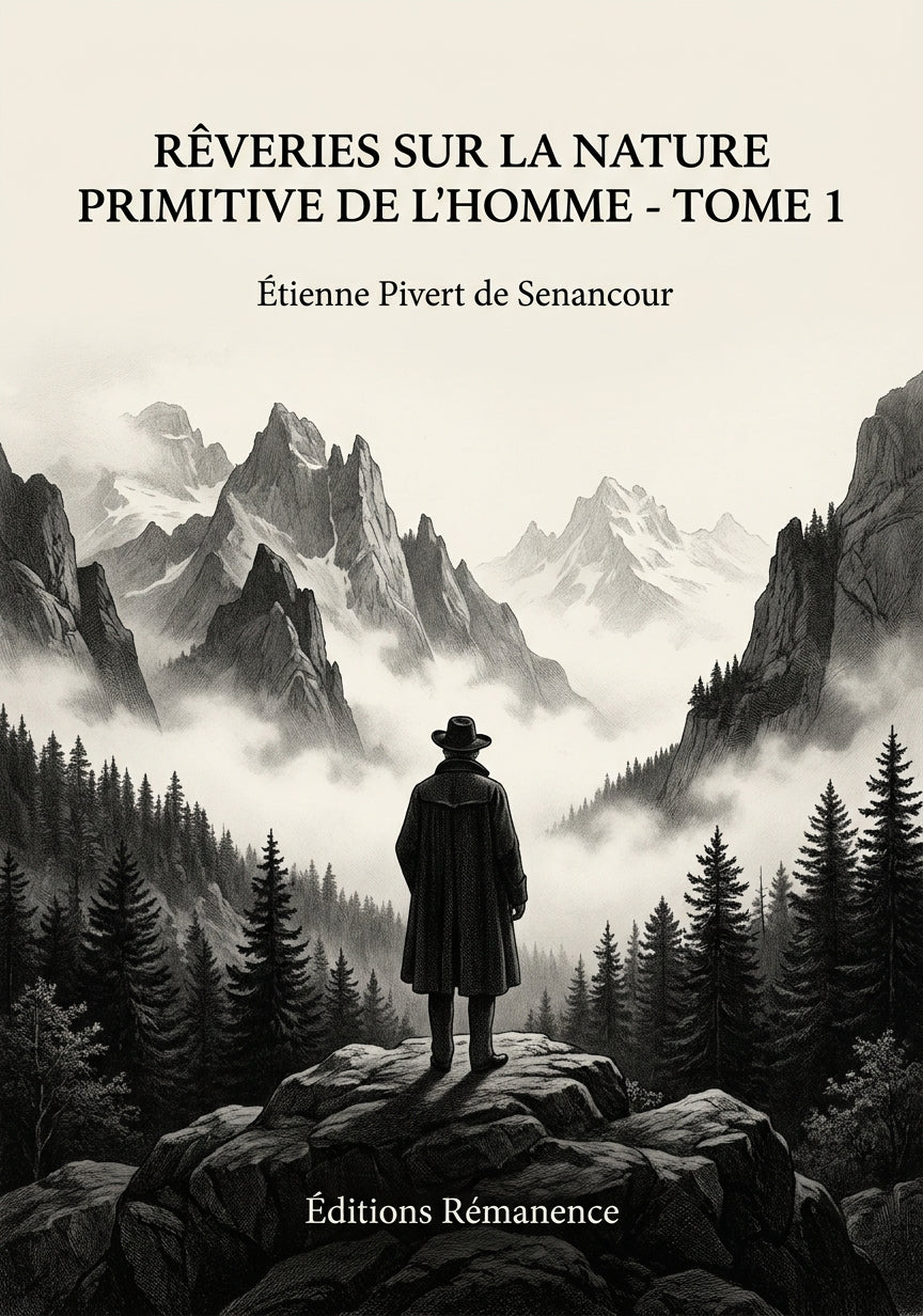 Livre Rêveries sur la nature primitive de l’homme - Tome 1 par Étienne Pivert de Senancour - Couverture - Editions Remanence