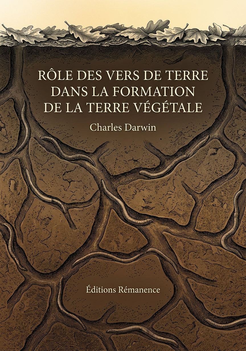Livre Rôle des vers de terre dans la formation de la terre végétale par Charles Darwin - Couverture - Editions Remanence