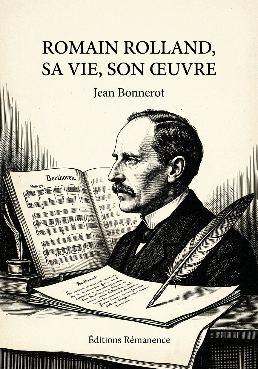 Livre Romain Rolland, sa vie, son œuvre par Jean Bonnerot - Couverture - Editions Remanence