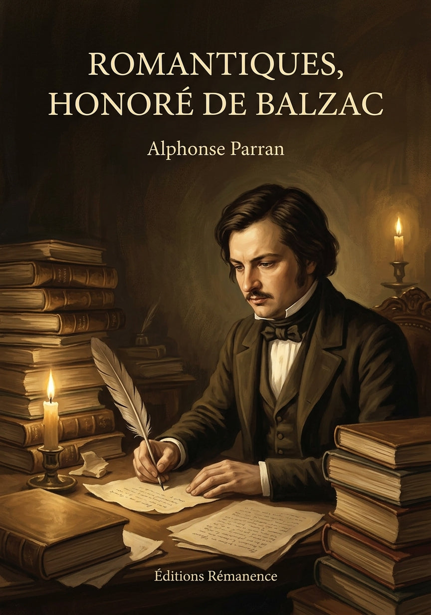 Livre Romantiques, Honoré de Balzac par Alphonse Parran - Couverture - Editions Remanence