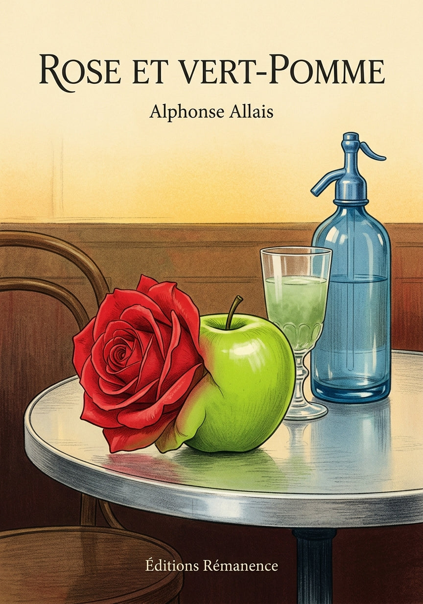 Livre Rose et Vert-Pomme par Alphonse Allais - Couverture - Editions Remanence