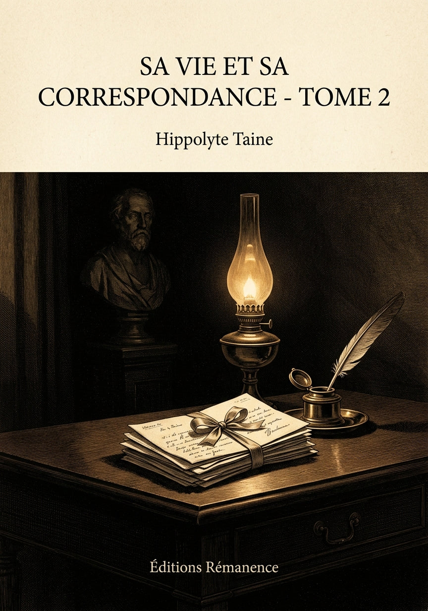 Livre Sa vie et sa correspondance - Tome 2 par Hippolyte Taine - Couverture - Editions Remanence