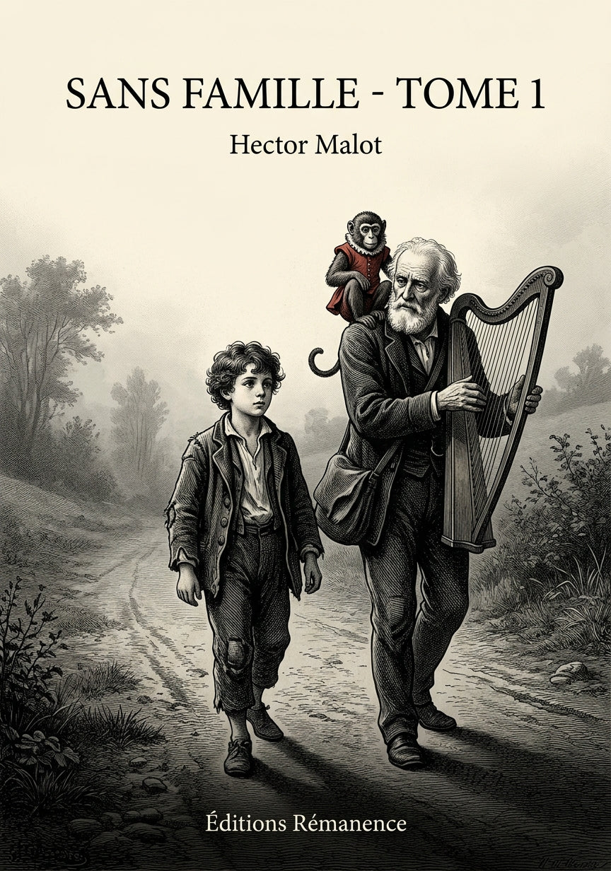 Livre Sans famille - Tome 1 par Hector Malot - Couverture - Editions Remanence