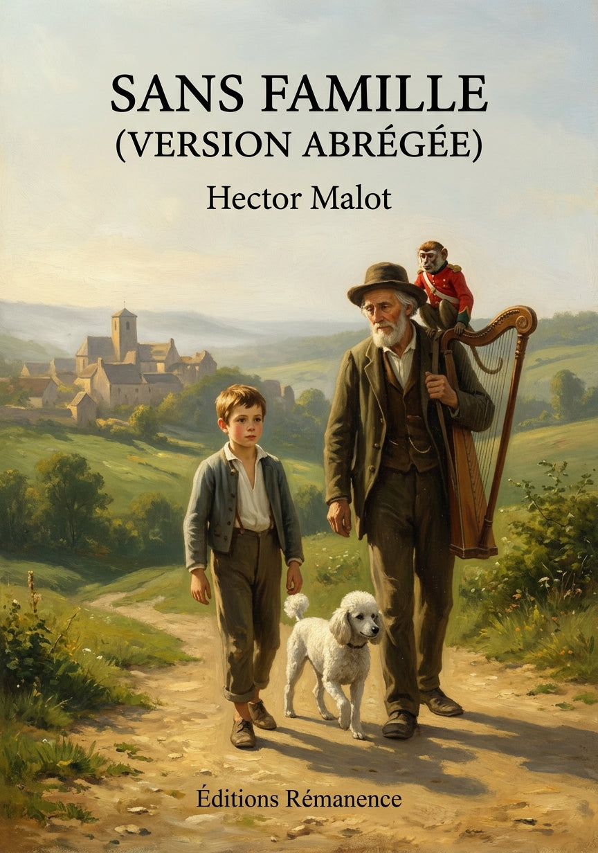 Livre Sans famille (version abrégée) par Hector Malot - Couverture - Editions Remanence