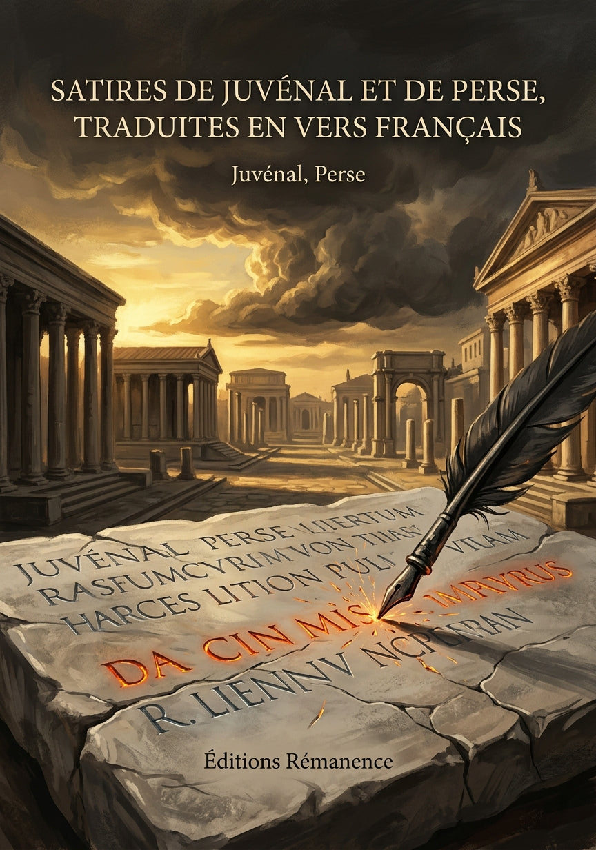 Livre Satires de Juvénal et de Perse, traduites en vers français par Juvénal, Perse - Couverture - Editions Remanence