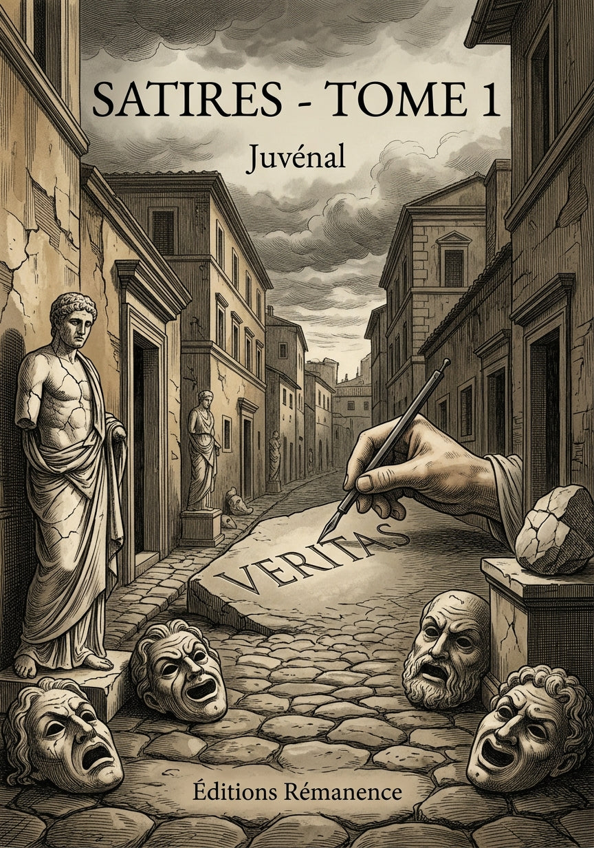 Livre Satires - Tome 1 par Juvénal - Couverture - Editions Remanence