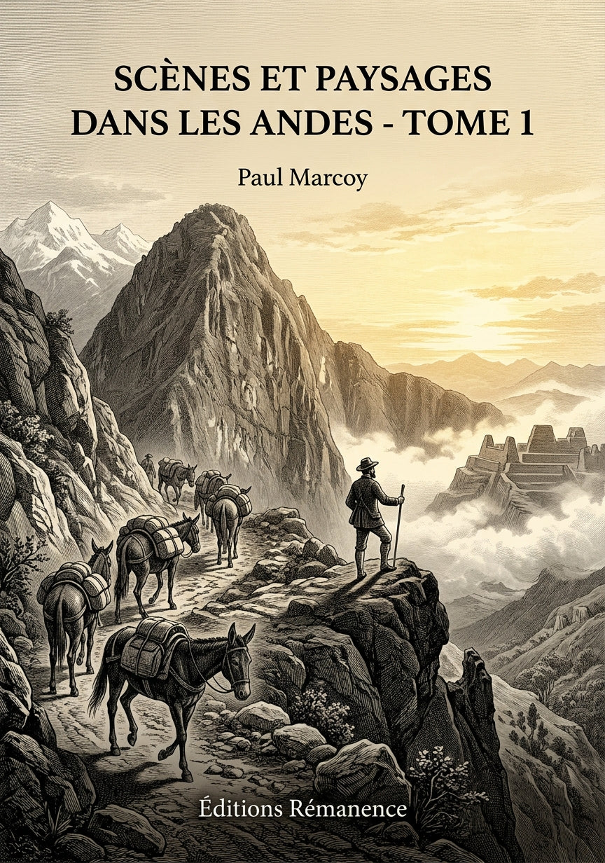 Livre Scènes et paysages dans les Andes - Tome 1 par Paul Marcoy - Couverture - Editions Remanence