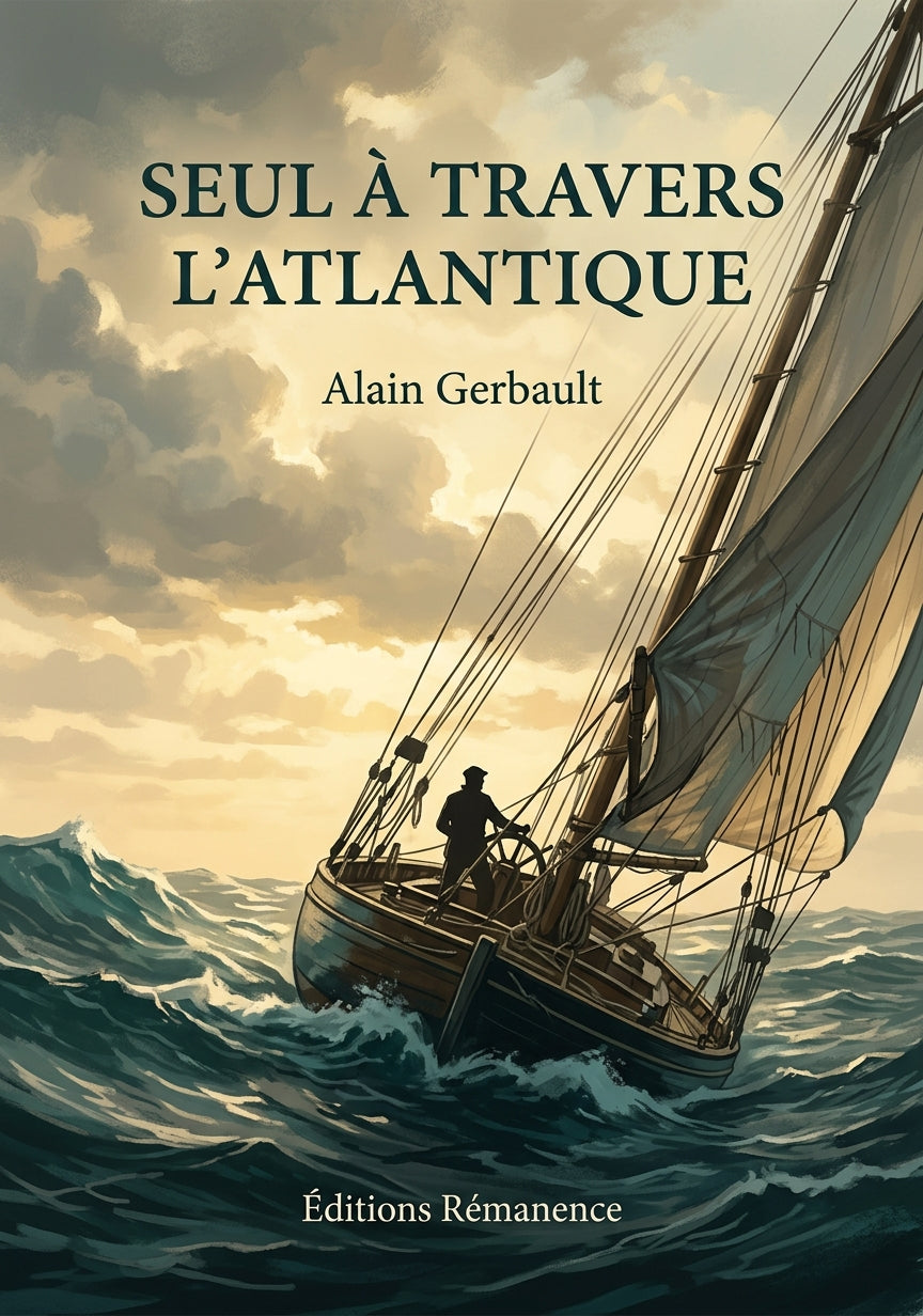Livre Seul à travers l’Atlantique par Alain Gerbault - Couverture - Editions Remanence