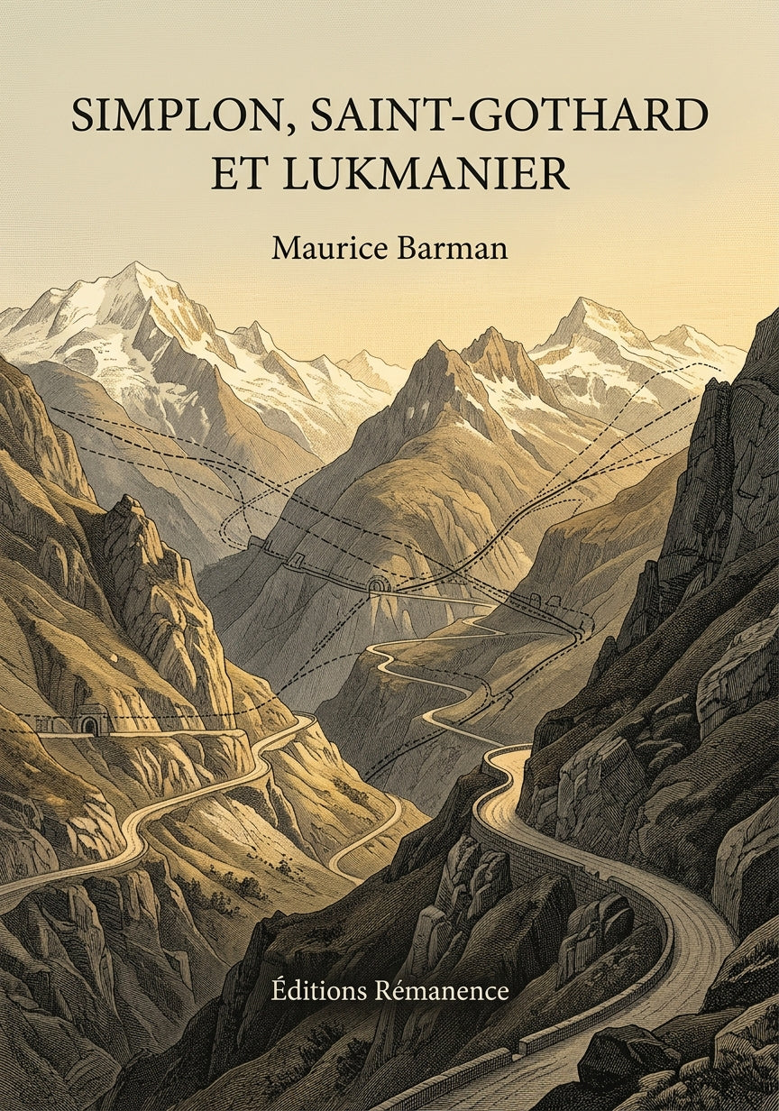Livre Simplon, Saint-Gothard et Lukmanier par Maurice Barman - Couverture - Editions Remanence