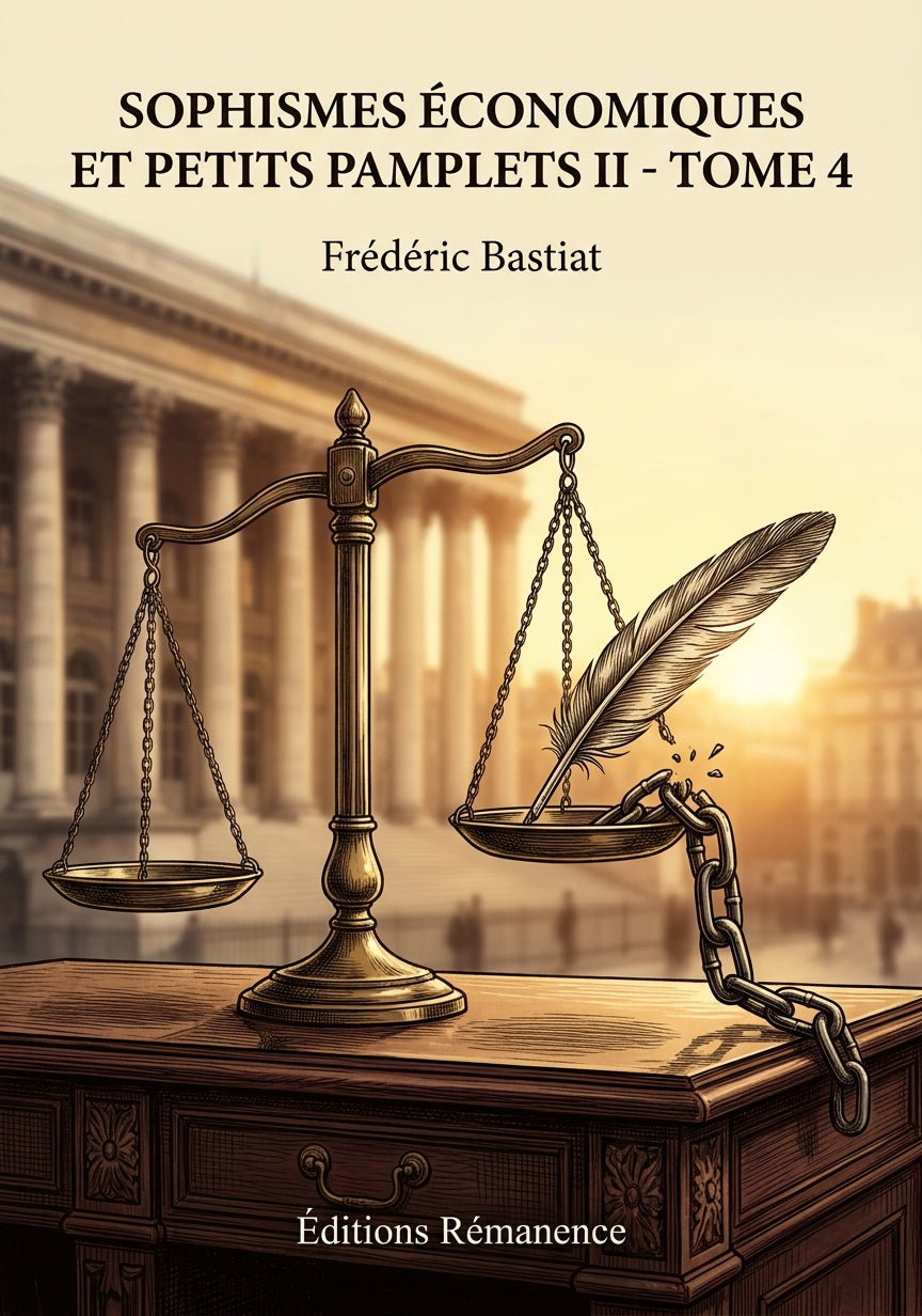 Livre Sophismes économiques et petits pamplets II - Tome 4 par Frédéric Bastiat - Couverture - Editions Remanence
