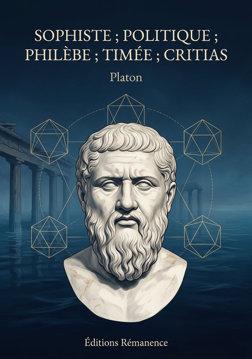 Livre Sophiste ; Politique ; Philèbe ; Timée ; Critias par Platon - Couverture - Editions Remanence
