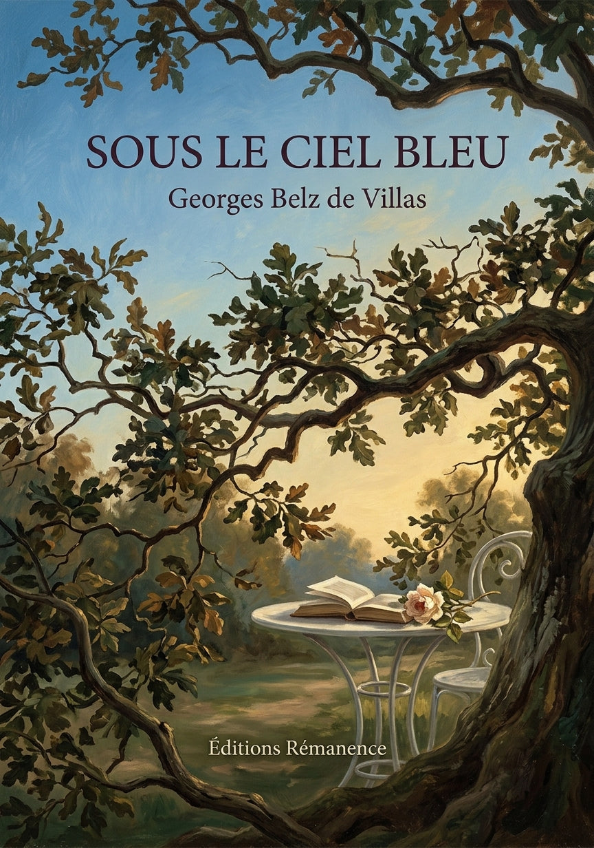 Livre Sous le ciel bleu par Georges Belz de Villas - Couverture - Editions Remanence