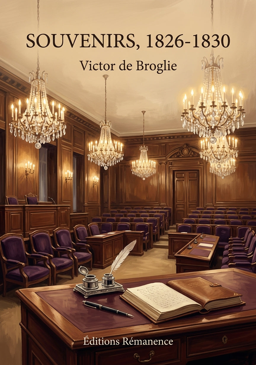 Livre Souvenirs, 1826-1830 par Victor de Broglie - Couverture - Editions Remanence