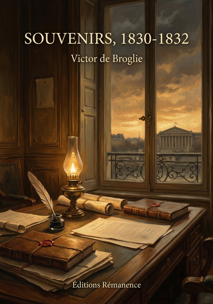 Livre Souvenirs, 1830-1832 par Victor de Broglie - Couverture - Editions Remanence