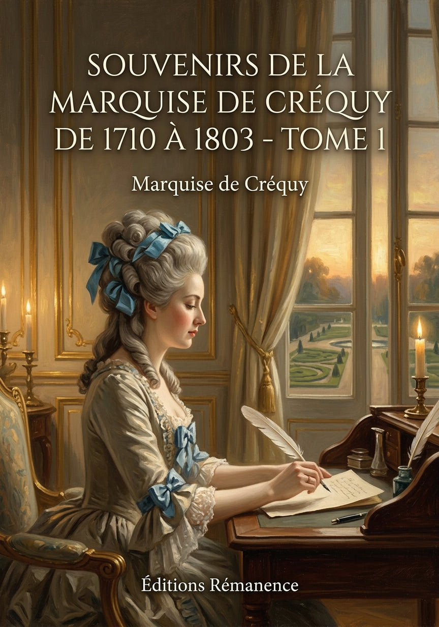 Livre Souvenirs de la Marquise de Créquy de 1710 à 1803 - Tome 1 par Marquise de Créquy - Couverture - Editions Remanence