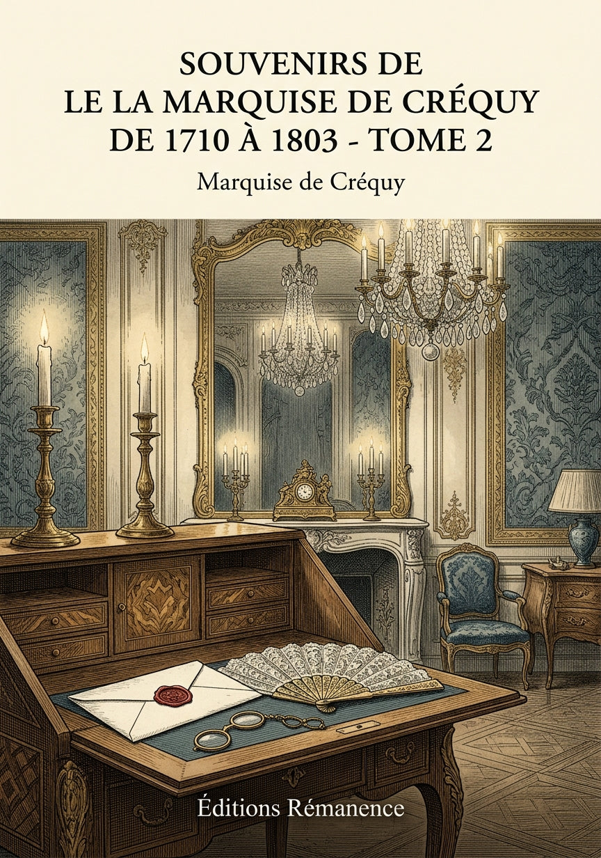 Livre Souvenirs de la Marquise de Créquy de 1710 à 1803 - Tome 2 par Marquise de Créquy - Couverture - Editions Remanence