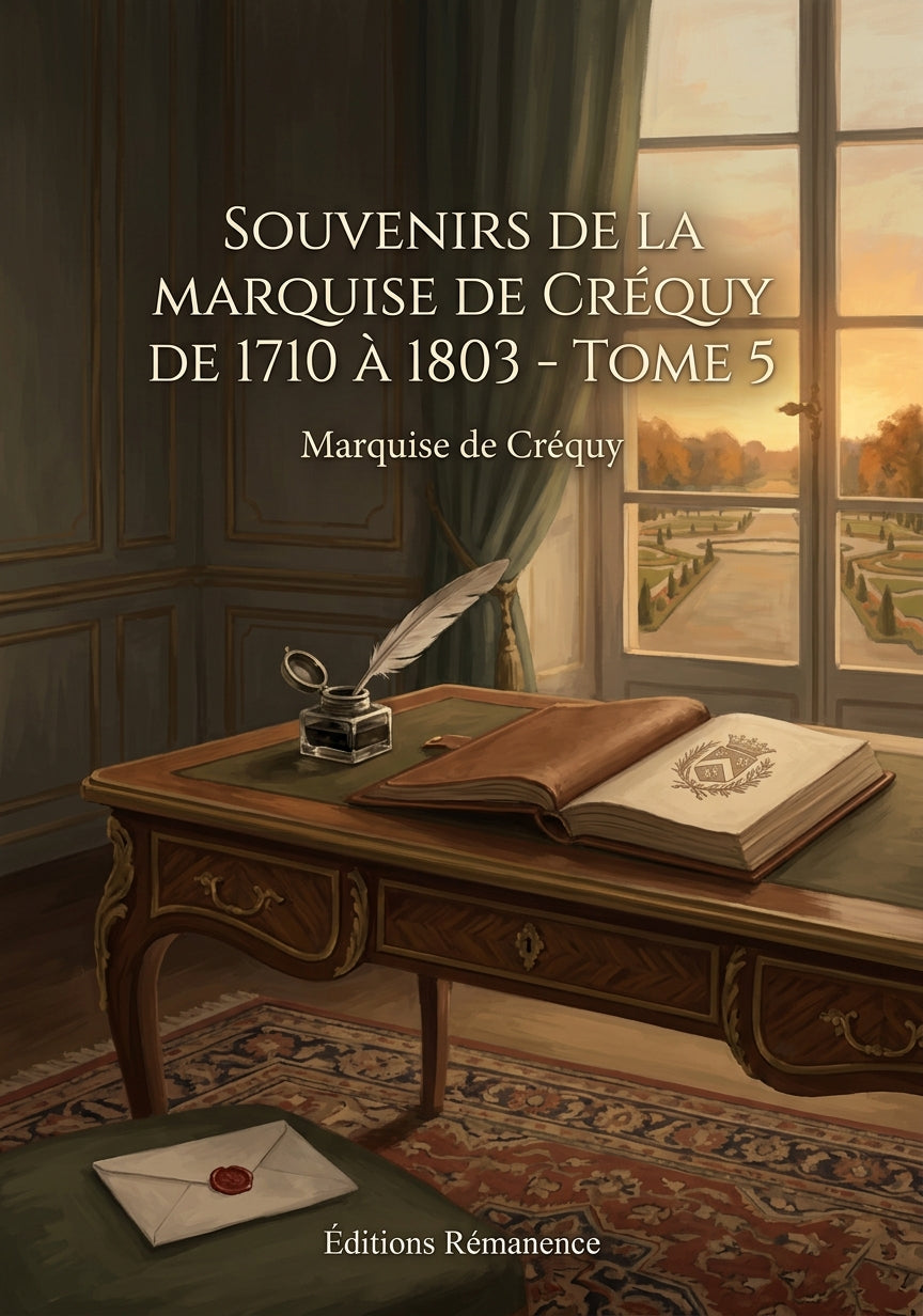 Livre Souvenirs de la Marquise de Créquy de 1710 à 1803 - Tome 5 par Marquise de Créquy - Couverture - Editions Remanence