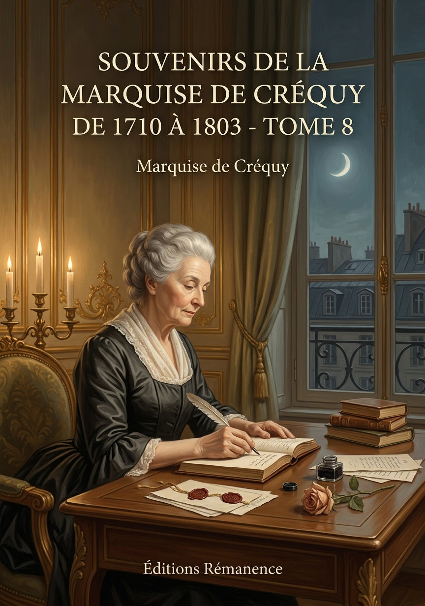 Livre Souvenirs de la Marquise de Créquy de 1710 à 1803 - Tome 8 par Marquise de Créquy - Couverture - Editions Remanence