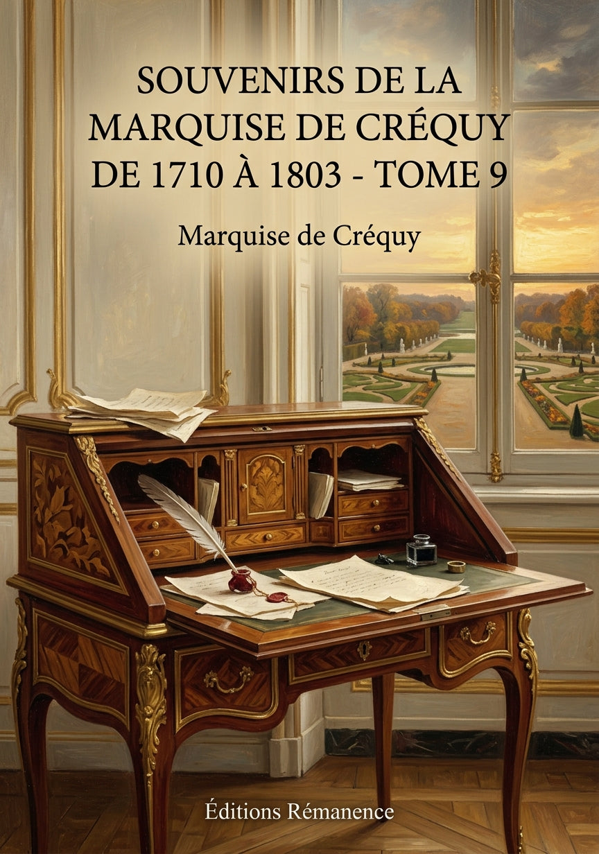 Livre Souvenirs de la Marquise de Créquy de 1710 à 1803 - Tome 9 par Marquise de Créquy - Couverture - Editions Remanence