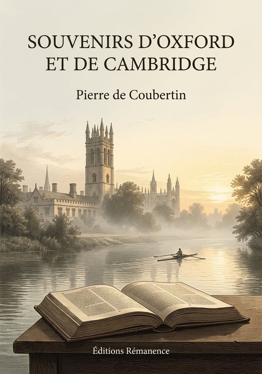 Livre Souvenirs d’Oxford et de Cambridge par Pierre de Coubertin - Couverture - Editions Remanence
