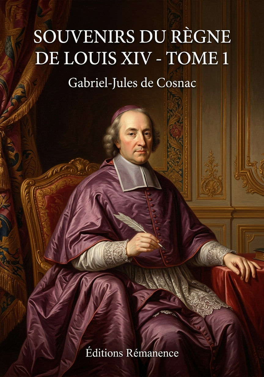 Livre Souvenirs du règne de Louis XIV - Tome 1 par Gabriel-Jules de Cosnac - Couverture - Editions Remanence