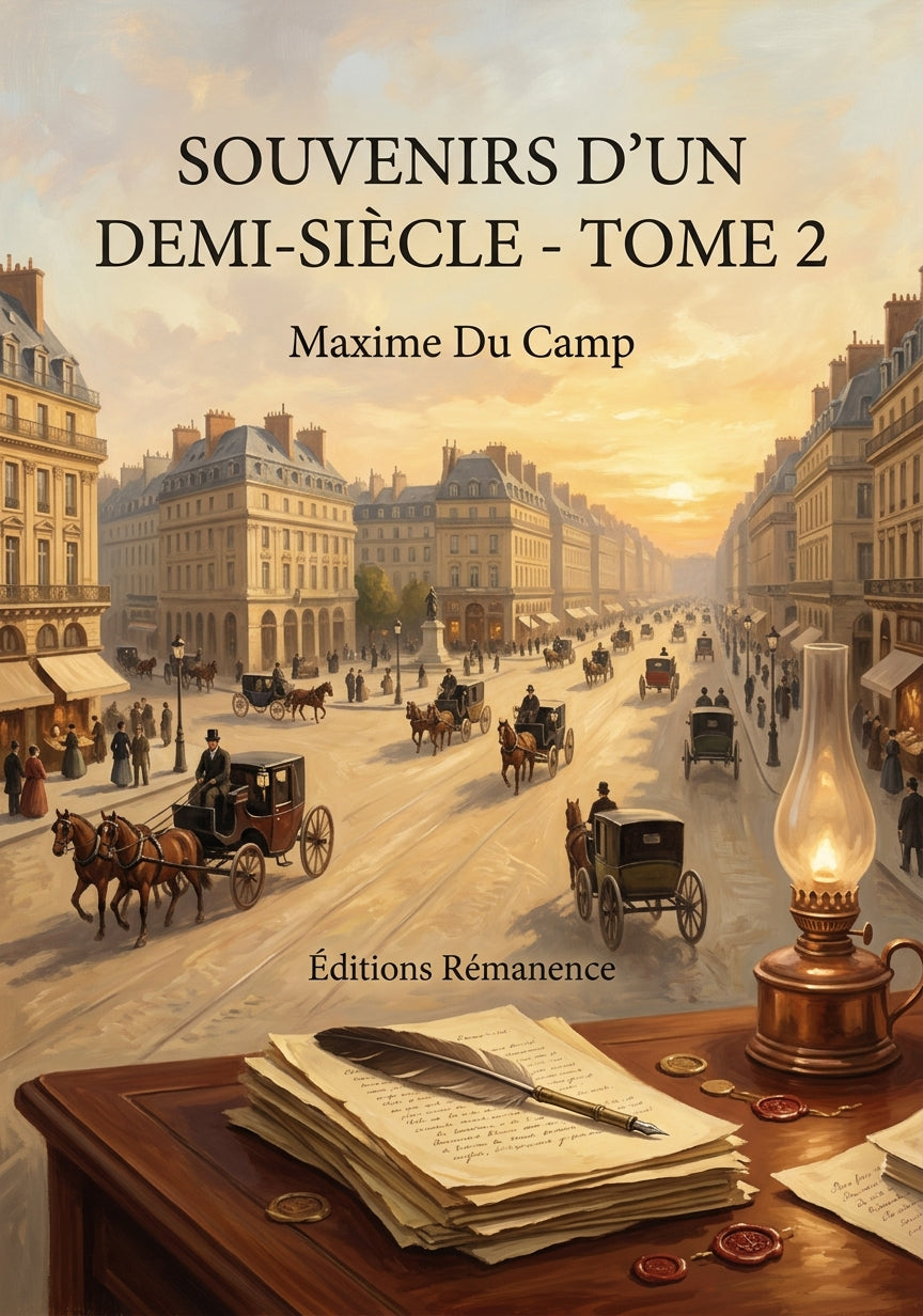 Livre Souvenirs d’un demi-siècle - Tome 2 par Maxime Du Camp - Couverture - Editions Remanence