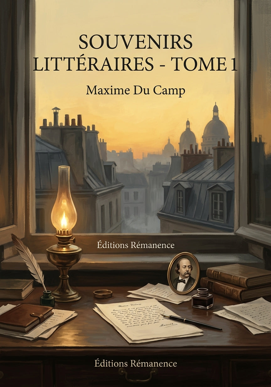 Livre Souvenirs littéraires - Tome 1 par Maxime Du Camp - Couverture - Editions Remanence