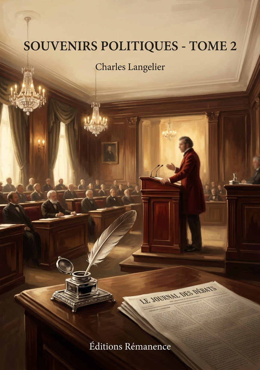 Livre Souvenirs politiques - Tome 2 par Charles Langelier - Couverture - Editions Remanence