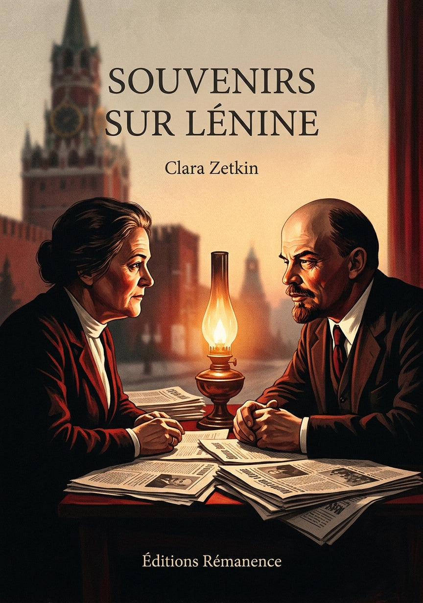Livre Souvenirs sur Lénine par Clara Zetkin - Couverture - Editions Remanence