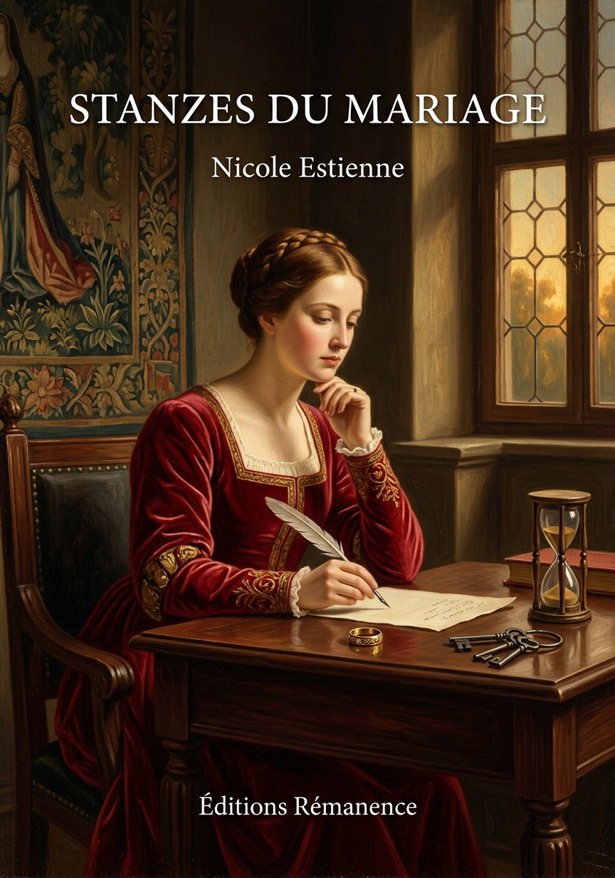 Livre Stanzes du Mariage par Nicole Estienne - Couverture - Editions Remanence