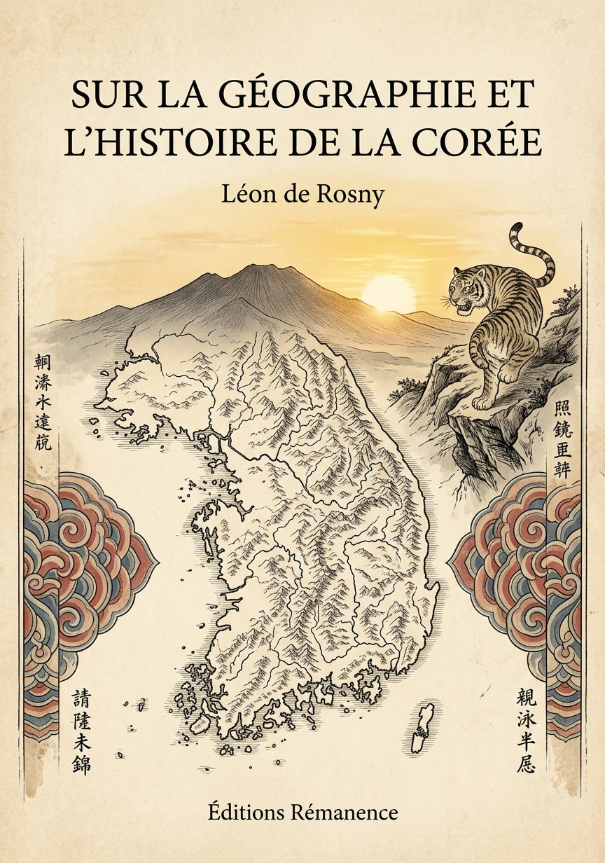 Livre Sur la géographie et l’histoire de la Corée par Léon de Rosny - Couverture - Editions Remanence