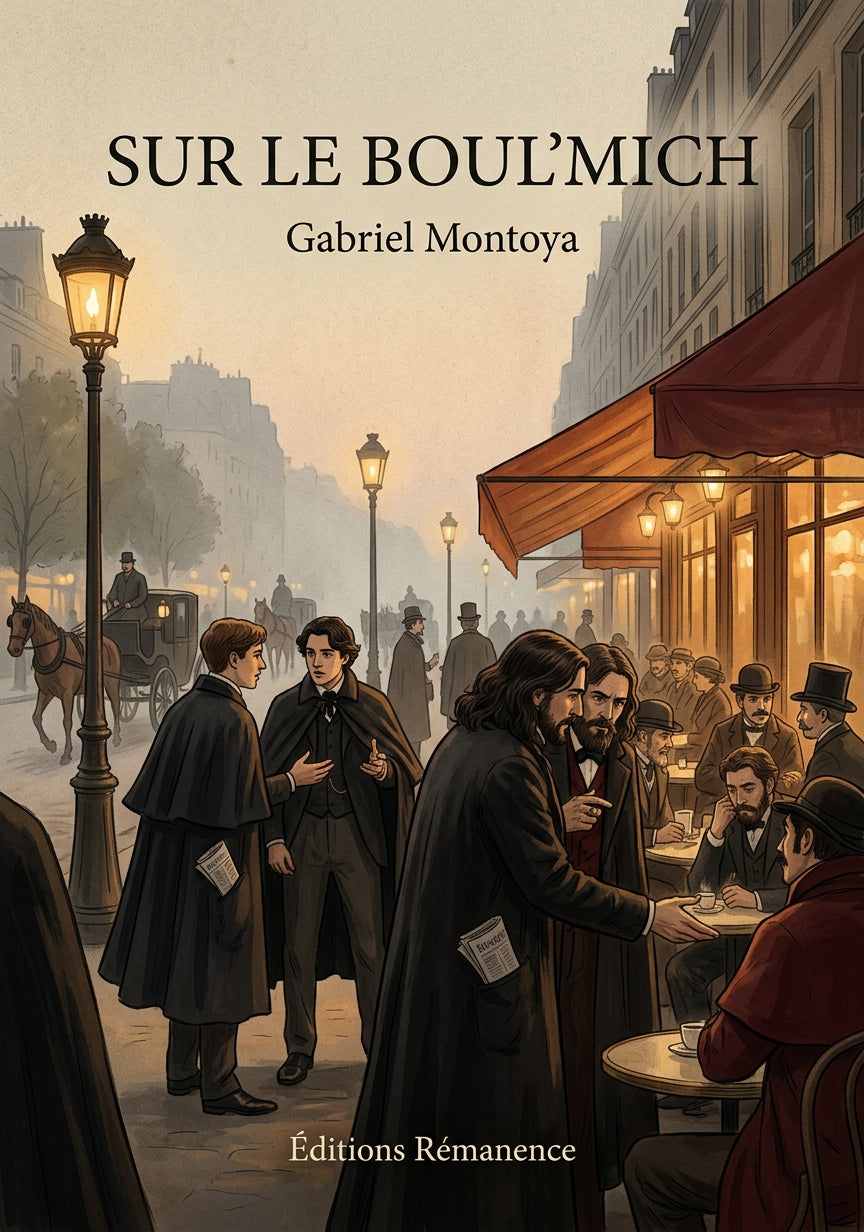 Livre Sur le boul’mich par Gabriel Montoya - Couverture - Editions Remanence