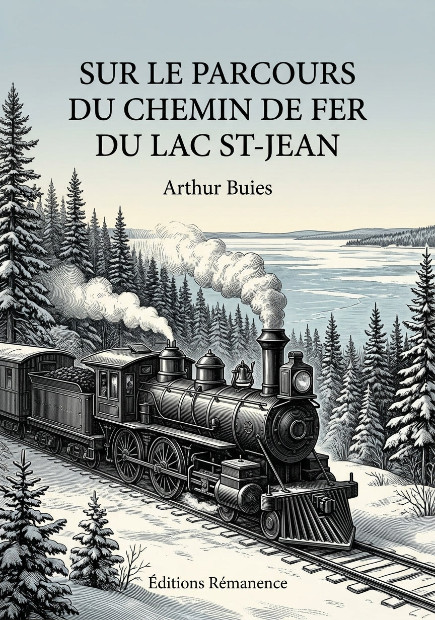 Livre Sur le parcours du chemin de fer du Lac St-Jean par Arthur Buies - Couverture - Editions Remanence