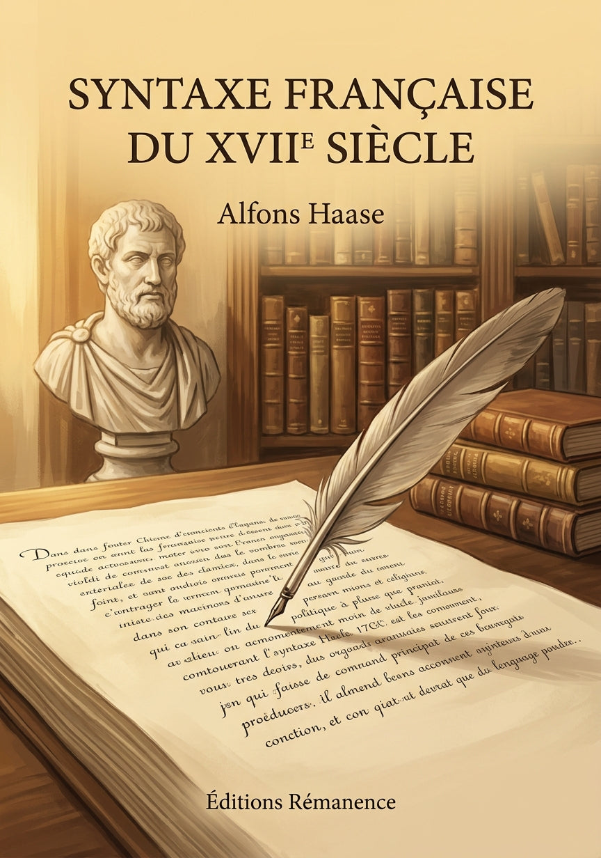 Livre Syntaxe française du XVIIe siècle par Alfons Haase - Couverture - Editions Remanence