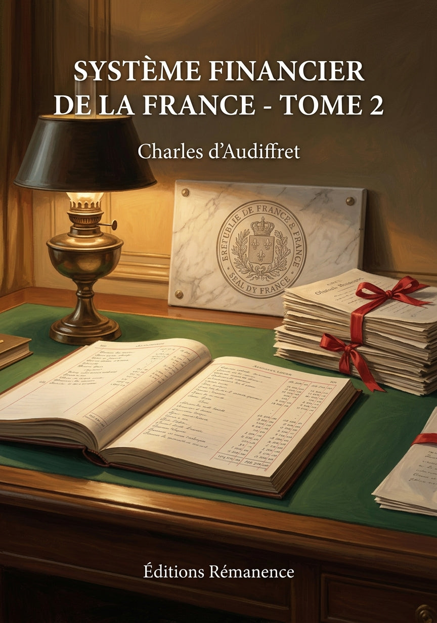 Livre Système financier de la France - Tome 2 par Charles d’Audiffret - Couverture - Editions Remanence