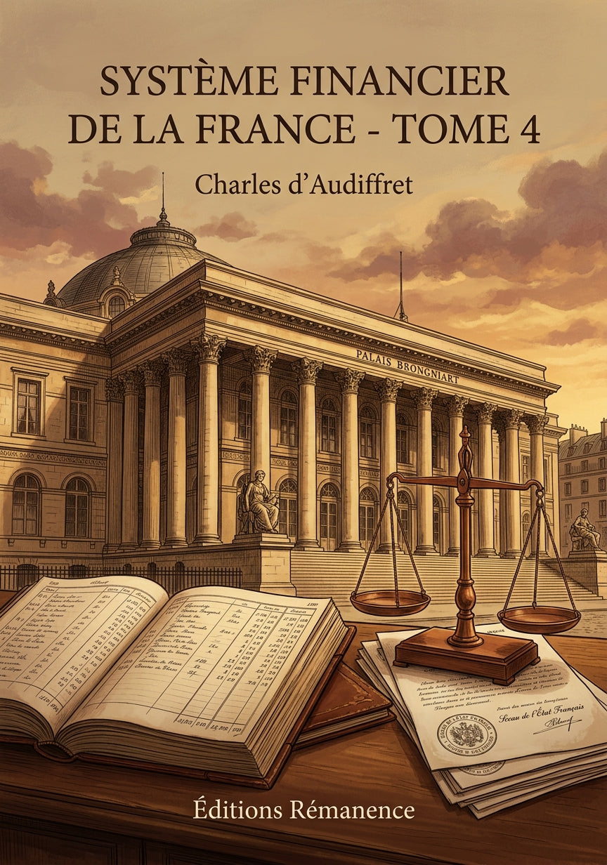 Livre Système financier de la France - Tome 4 par Charles d’Audiffret - Couverture - Editions Remanence