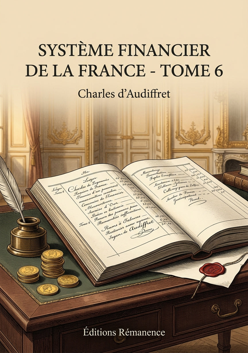 Livre Système financier de la France - Tome 6 par Charles d’Audiffret - Couverture - Editions Remanence