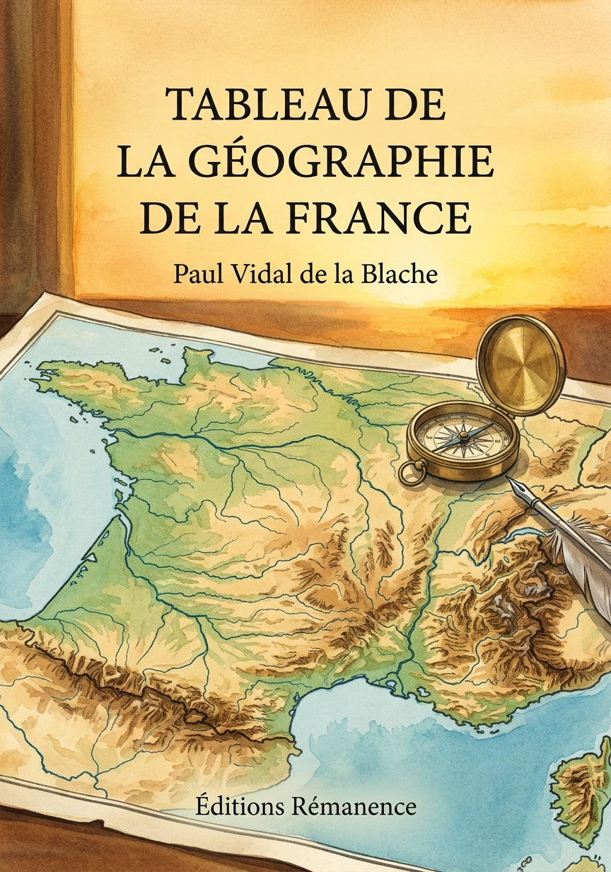 Livre Tableau de la Géographie de la France par Paul Vidal de la Blache - Couverture - Editions Remanence