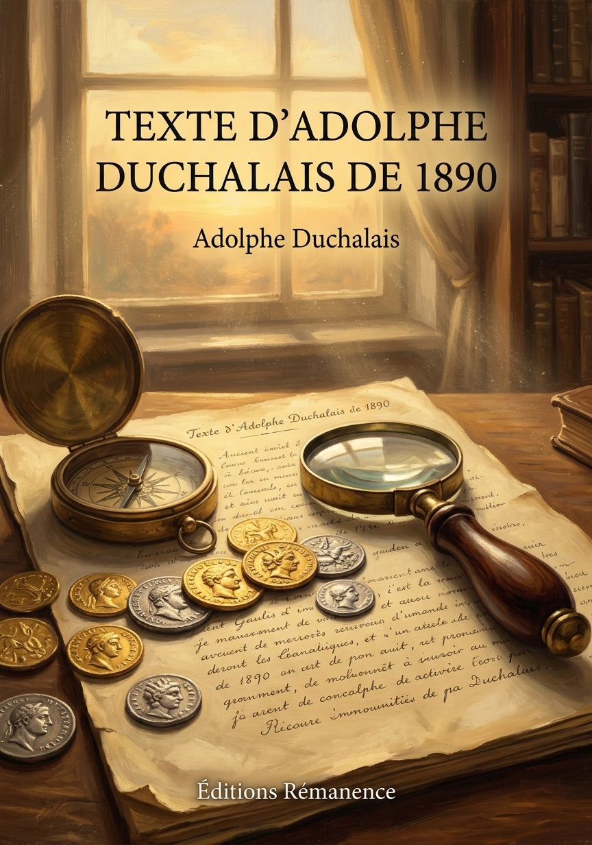 Livre Texte d'Adolphe Duchalais de 1890 par Adolphe Duchalais - Couverture - Editions Remanence