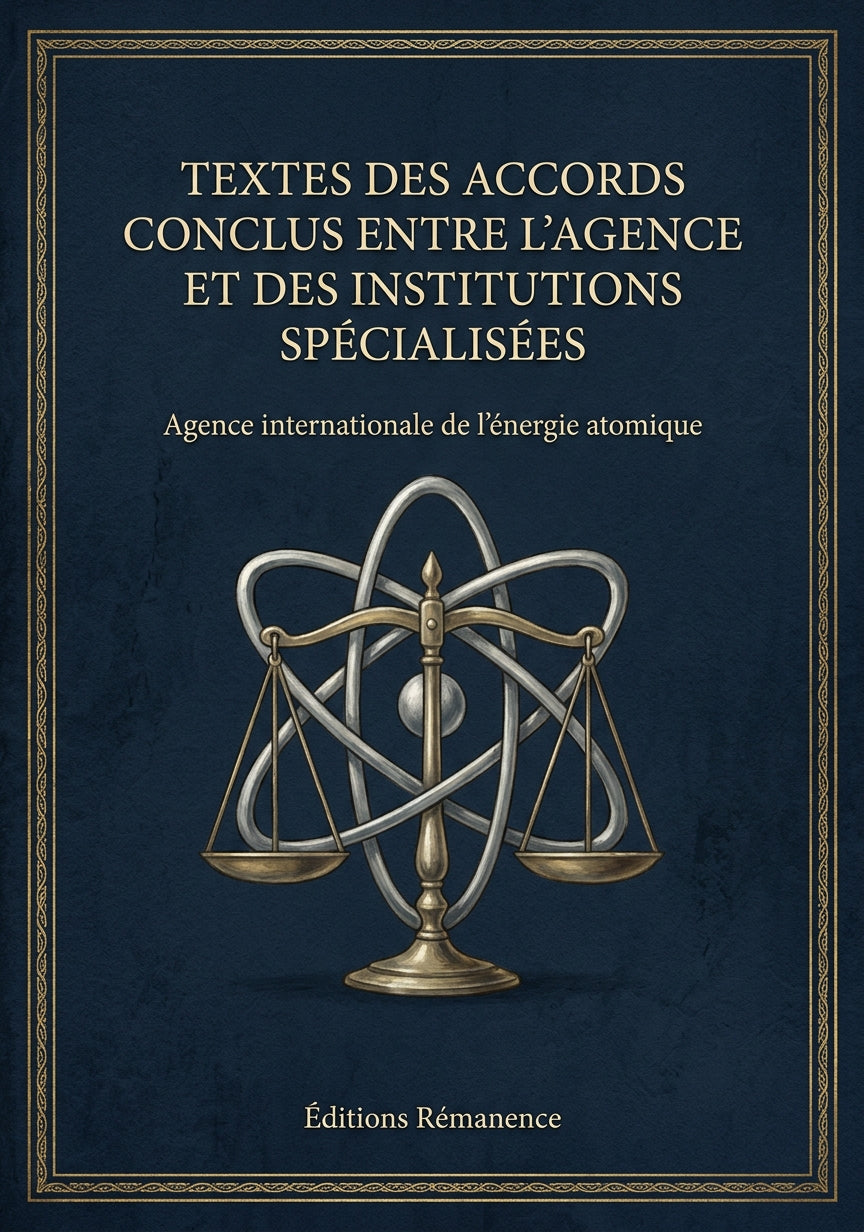 Livre Textes des Accords conclus entre l’agence et des institutions spécialisées par Agence internationale de l’énergie atomique - Couverture - Editions Remanence