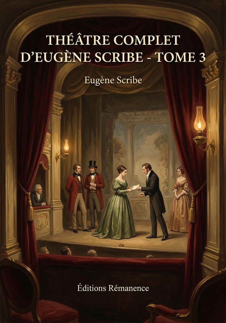 Livre Théâtre complet d’Eugène Scribe - Tome 3 par Eugène Scribe - Couverture - Editions Remanence