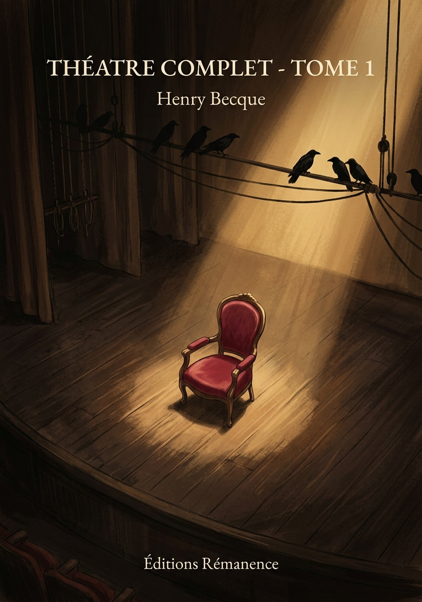 Livre Théatre complet - Tome 1 par Henry Becque - Couverture - Editions Remanence